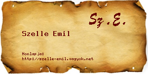 Szelle Emil névjegykártya